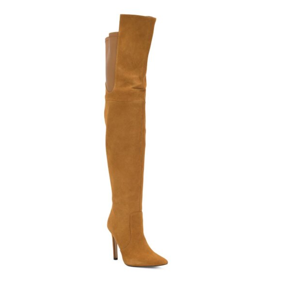 GOOD AMERICAN tobacco Suede Original Emma Boots - Picture 1 of 2
